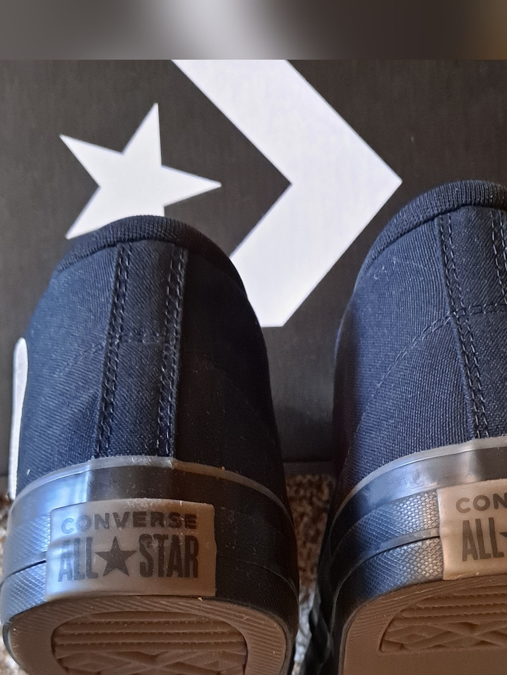 Converse Malden Street Mid Black/Black/Vintage White Canvas Sneakers Size 12 - Picture 7 of 10